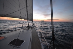 Mit dieser Amel 54 sind wir  2017 in 5 Tagen von La Rochelle nach Cuxhaven gesegelt